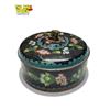 Image 2 : Vintage Chinese Cloisonne Round Box With Foo Dog Handled Lid