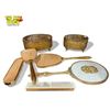 Image 1 : 7x Pieces Of Vanity Accessories: Mirrors, Brushes, & Glasses Lidded Boxes