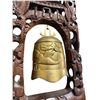 Image 2 : Vintage Chinese Hand Carved Wooden Frame With Brass Bell