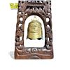 Image 4 : Vintage Chinese Hand Carved Wooden Frame With Brass Bell