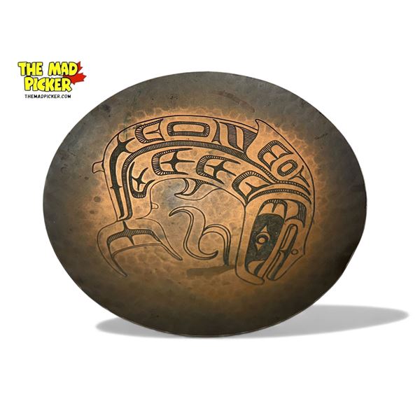 Vintage H. Alfred Signed First Nations Solid Copper Bowl