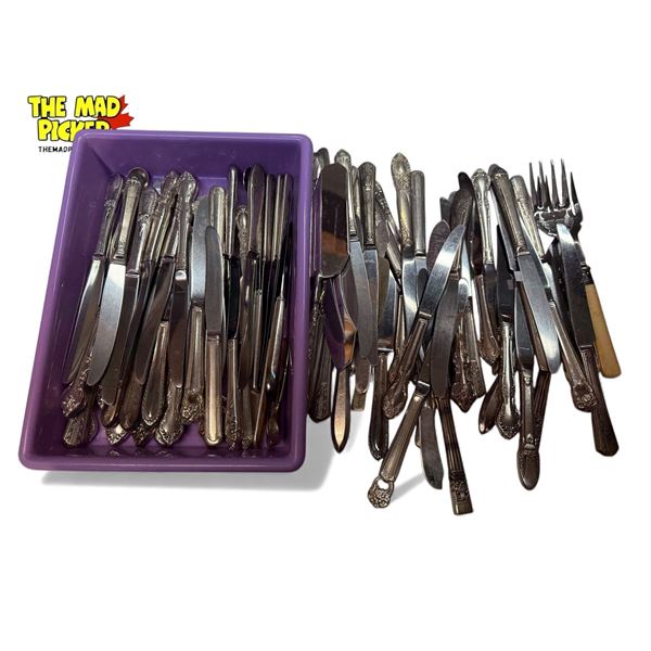 Assorted Knives, Pie Cutter, & Servings Forks