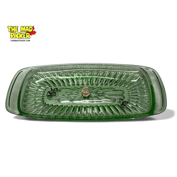 Vintage Green Glass Dish
