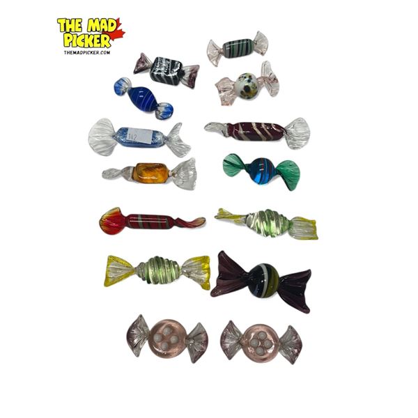 14x Hand Blown Glass Candies