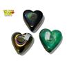 Image 2 : 3x Robert Held Heart Art Glass Paperweights (1 Signed)