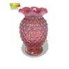 Image 3 : Vintage Fenton Hobnail Opalescent Cranberry Vase