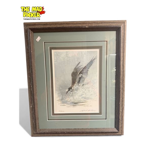 1989 Robert Bateman Signed L.E.P. "Lunging Osprey" 644/2500 With COA