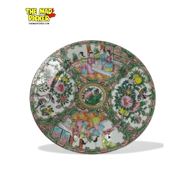 18th-19th Century Chinese Famille Rose Medallion Dessert Plate