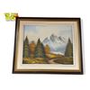 Image 1 : P. Klaus Signed Original OIl On Canvas Painting - Nature Mountain Scene