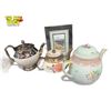 Image 4 : Assorted Vintage Collectibles: Teapots, Plates, Sugar Bowl, Cheese Dish, & More