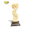 Image 2 : Vintage Carved Asian Ivory Figurine of a Farmer with Child Carrying a Sheaf of Grain