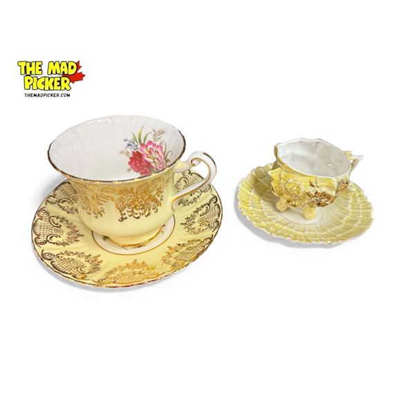 2x Vintage Teacups & Saucers : Paragon & Other Unmarked