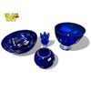Image 1 : 4x Cobalt Blue Glass Collectibles: Vases & Bowl
