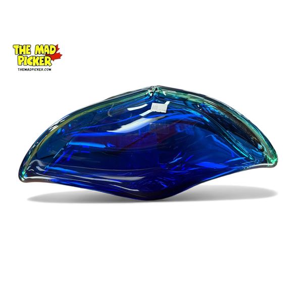 Murano Glass Blue & Green Centerpiece Bowl