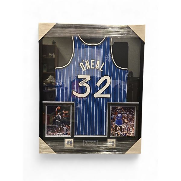 Shaquille O'Neal #32 Orlando Magic NBA Hand-Autographed Framed Jersey N0. "32" (Frame: 33 1/2" L x 4
