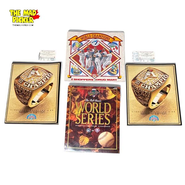 1993 2x of Home Opener Programs w Tickets Calendar & Scorebook  World Series Championship Season