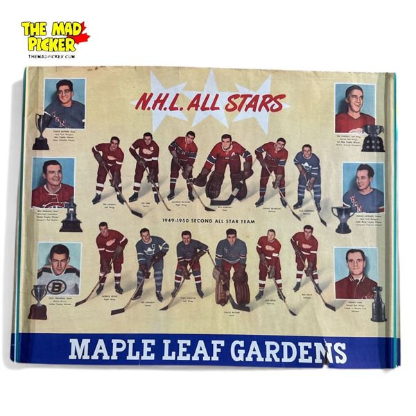 Original 1950's NHL All-Star Game Poster at The Maple Leaf Gardens