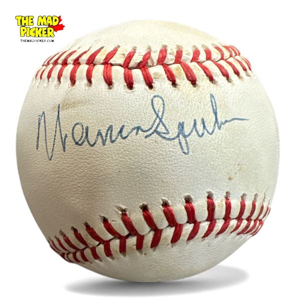 Warren Spahn Autographed Baseball From the Moments in Time Collection