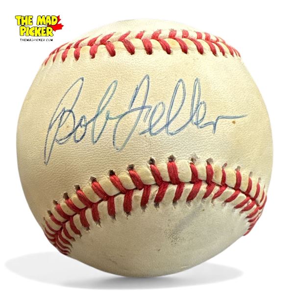 Warren Feller Autographed Baseball From the Moments in Time Collection