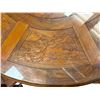 Image 4 : Beautiful Vintage Chinese Rosewood Dining Table With Great Details + Lazy Susan
