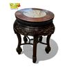 Image 2 : Vintage Chinese Rosewood Stone Inlay Top Pedestal