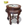 Image 4 : Vintage Chinese Rosewood Stone Inlay Top Pedestal