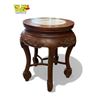 Image 2 : Vintage Chinese Rosewood Stone Inlay Top Pedestal