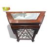 Image 1 : Vintage Chinese Rosewood Stone Inlay Top Hall Table