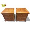 Image 1 : 2x Vintage Chinese Double Drawer Night Stands
