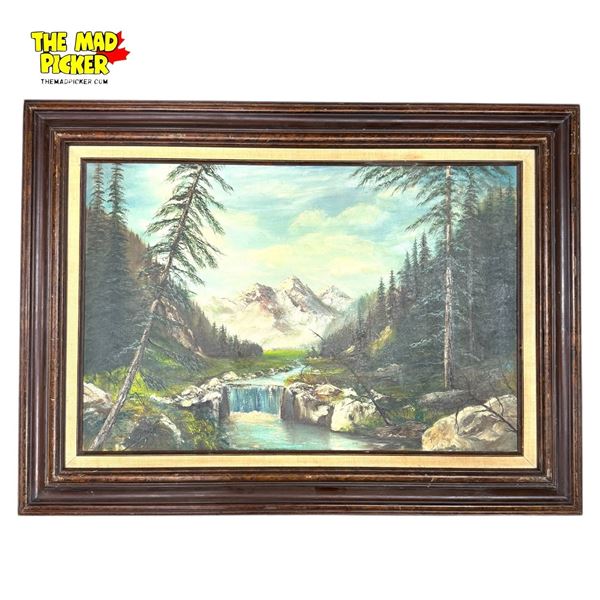 Original Friedel Lieberum On Canvas Landscape Painting Framed 38x28.5"