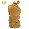 Image 2 : Chinese Wood Root Carved Statue of "The Laughing Monk" Hotei 8" Tall Feng Shui Taoist