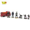 Image 2 : Collection of Small Starlux British Fireman Toys 1.25" Tall 7 Smaller Scale