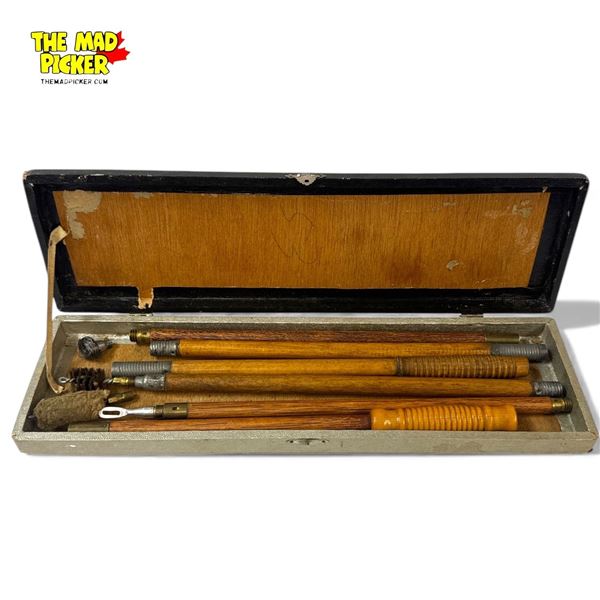 Very Vintage JC Higgins Shotgun Cleaning Kit Two Wood Cleaning Rod Sets Included
