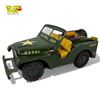 Image 1 : Vintage Tin Litho American Army Jeep Friction Toy w Flip Back Seat