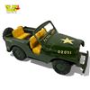 Image 2 : Vintage Tin Litho American Army Jeep Friction Toy w Flip Back Seat