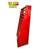 Image 3 : Automotive Parts Store Display Red Metal Shelving on Wheels 64 x 30 x 20"