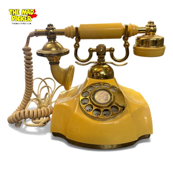 The Electra Telephone Company Golden Vintage Rotary Phone