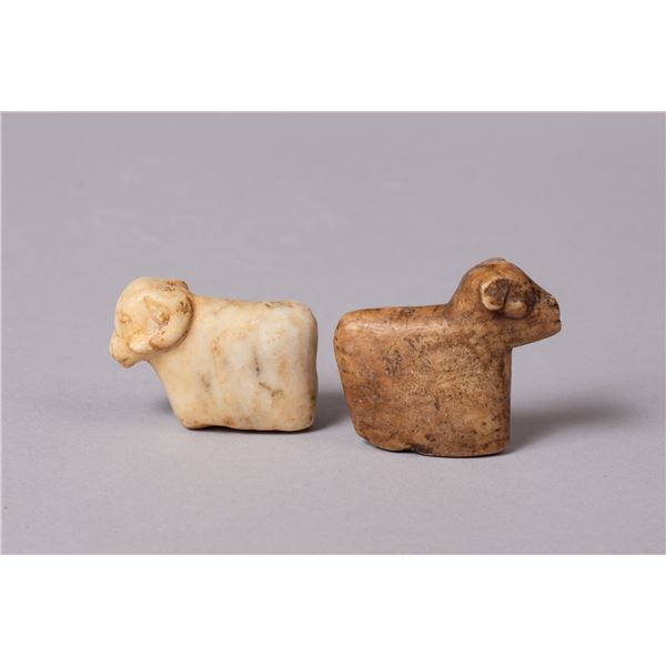 Two Anasazi Stone Rams, Ca 1000 - 1400 AD