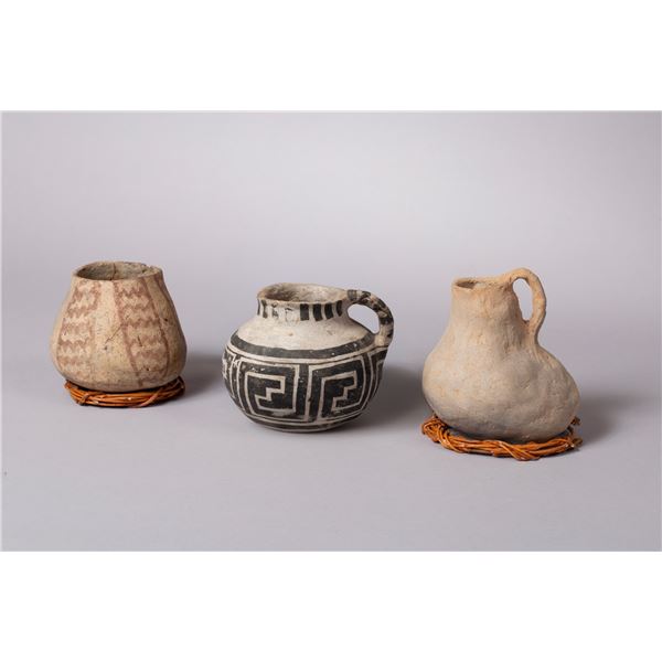 Group of Three Prehistoric Southwestern Pottery Vessels, Hohokam, Roosevelt, and Anasazi, ca. 1150[x