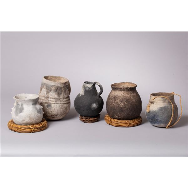 Group of Black and White Anasazi Pottery from various areas, Ca 1000 - 1400 AD