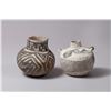 Image 10 : Two Black and White Anasazi Items: A Pot and A Canteen, Ca 1100 - 1300 AD