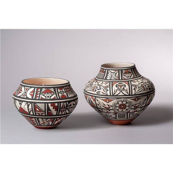 Two San Felipe Pots by Joseph and Nona Latoma