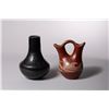 Image 1 : Two Pueblo Pots including aSan Ildefonso Feather Design Vase by Blue Corn and a Santa Clara Serpent 
