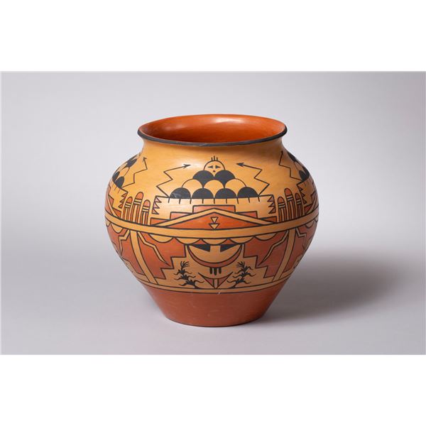 San Felipe Pueblo Pot by Award Winning Ricardo Ortiz
