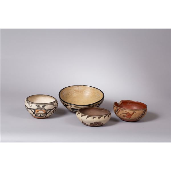Group of Four Pueblo Bowls