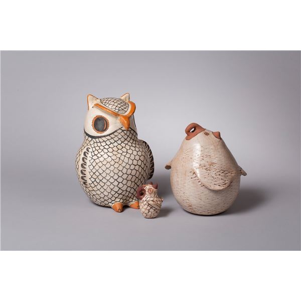 Three Acoma Owls of Various Dates