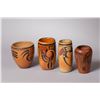 Image 2 : Group of Four Hopi Redware Pottery Cylinders