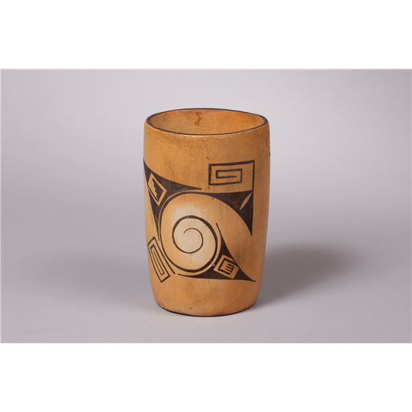 Very Early Hopi Redware Pottery Cylinder