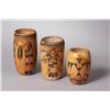 Image 1 : Group of Three Hopi Polychrome Redware Pottery Cylinders