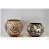 Image 2 : Group of Two Ehtnographically Used Acoma Polychrome Olla Pots, Ca 1920s